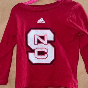 ADIDAS Long Sleeve tshirt NC State sz 2T Wolfpack
